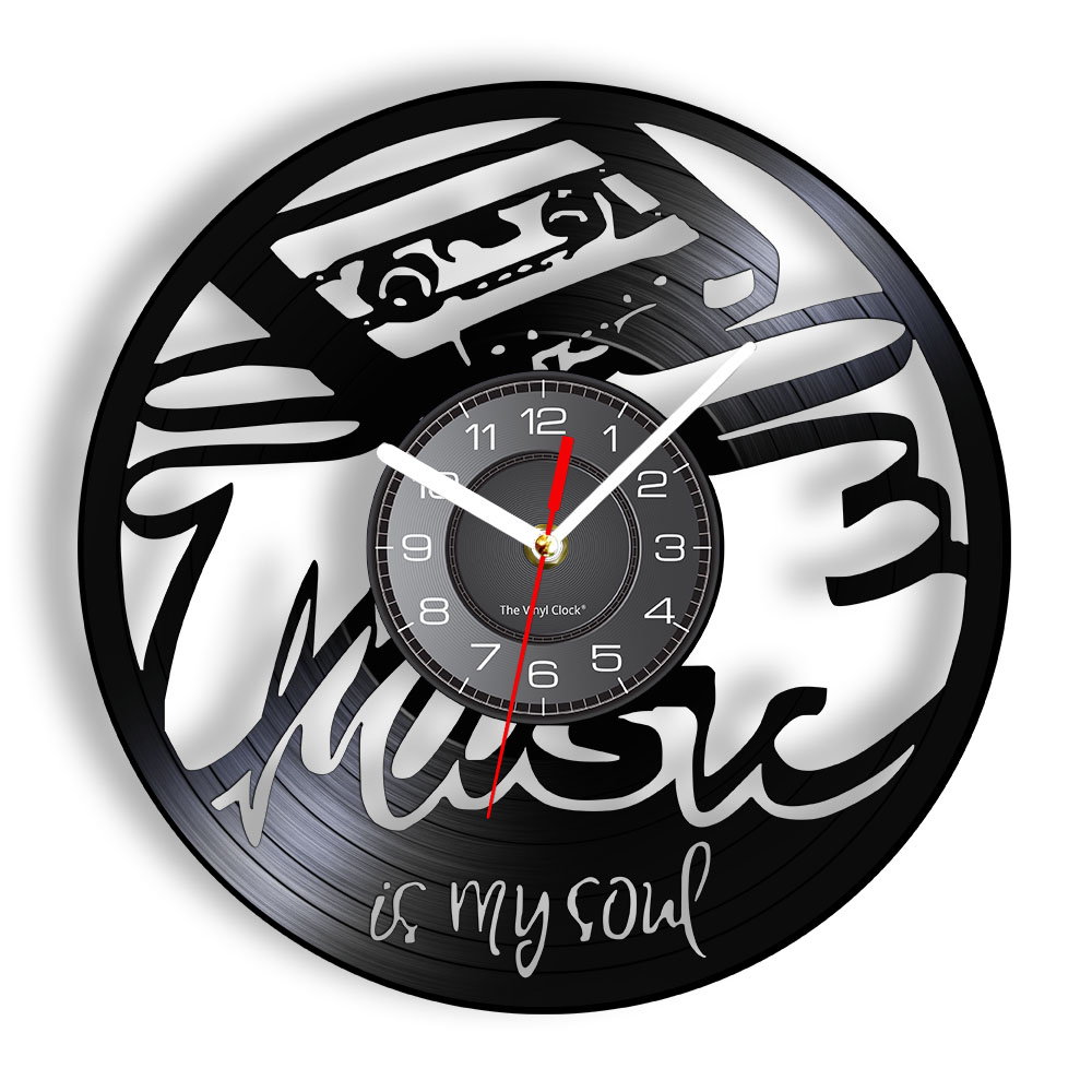 Audio Music Separate - Horloge murale avec citation inspirante «