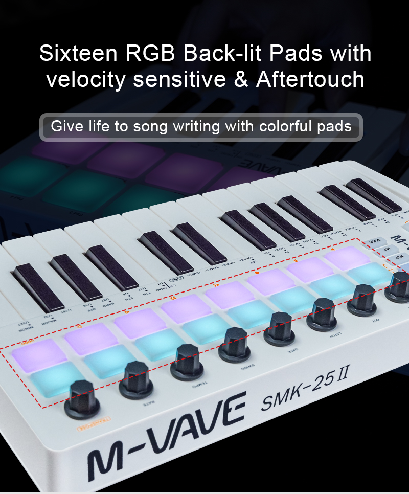 M-VAVE SMK-25 II contrôleur de - Midi Controller Pad avis et prix