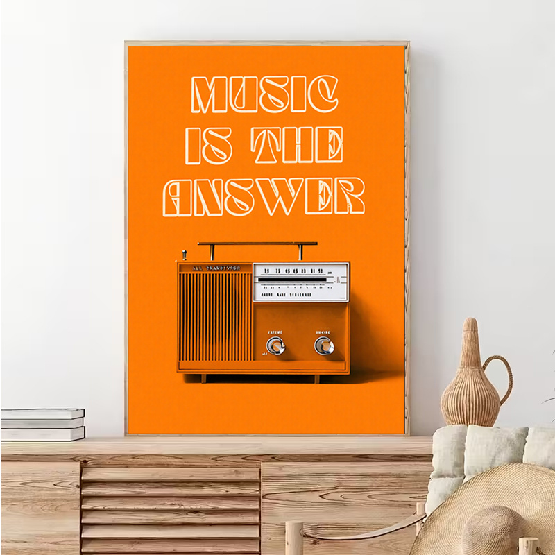 Tableau mural vintage sur toil - Audio Music For Background avis et prix