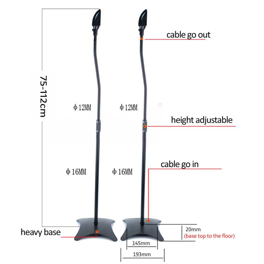 (1 ensemble = 1 paire) SF06-II - Speaker Stand Tripod avis et prix