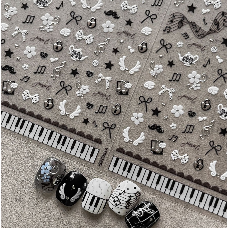 Autocollants pour ongles en fo - Audio Music Notes avis et prix